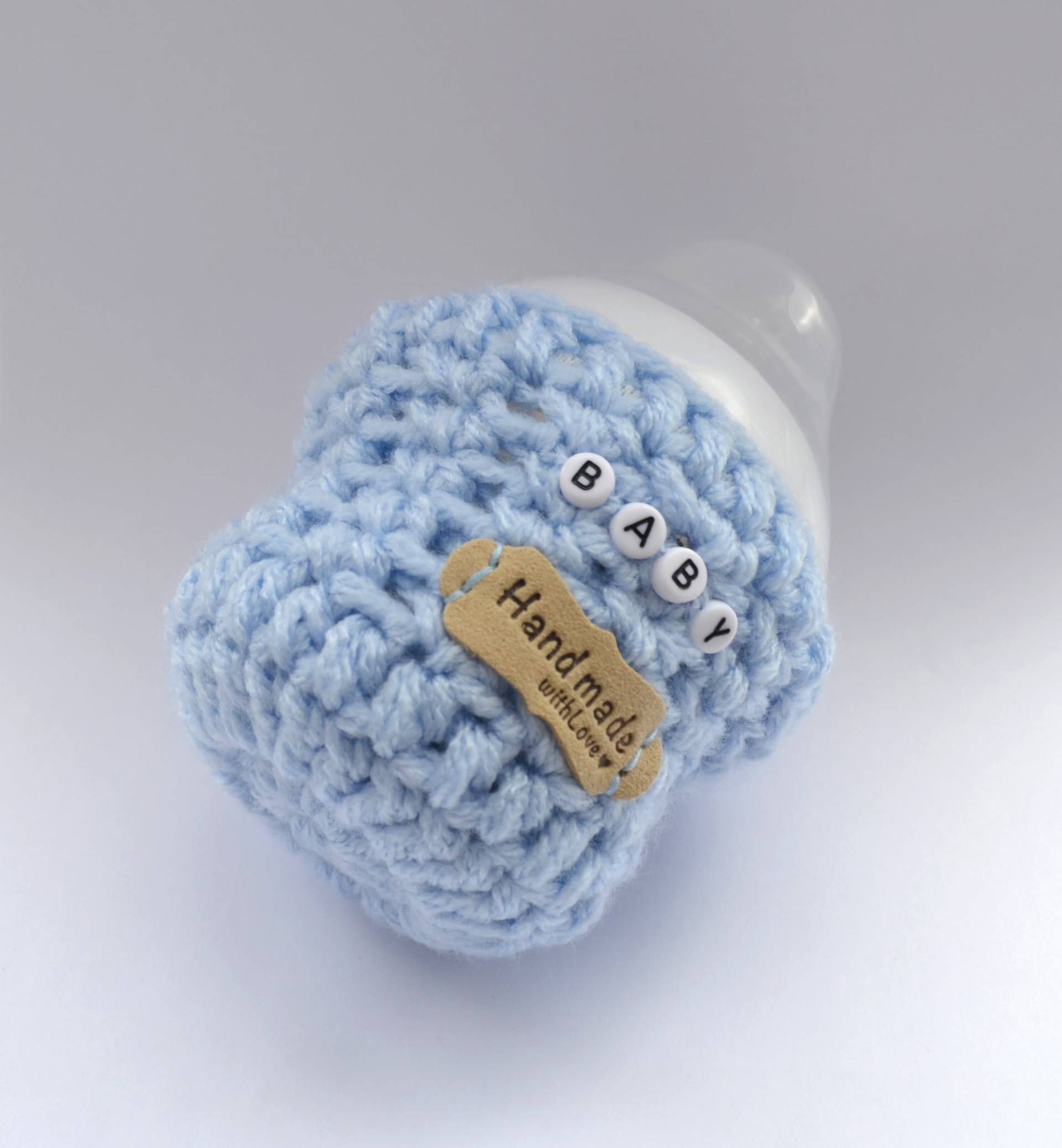 Gehäkelte Baby Blaue Milch Flasche Hülle, Personalisierte Geschenk Für Neugeborene, Maßgeschneiderte Geschenkideen Babyshower von BBKits