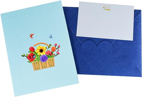 Muttertagskarte, Muttertagsgeschenk, PopUp Karte, Klappkarte Muttertags Karte, Blumen-Karte, Geschenke für Mama, Glückwunschkarte Muttertag für die beste Mama der Welt (B) von BBRFEPP