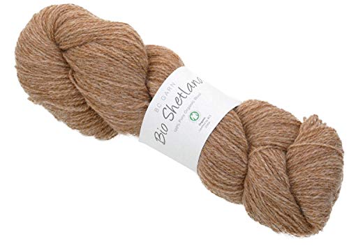 BC Garn Bio Shetland Wolle Fb. 04, GOTS zertifiziert, 100% pure organic wool zum Stricken oder Häkeln von BC Garn Bio Shetland