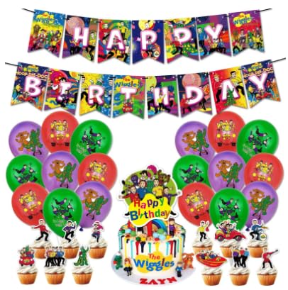 32 Stück Cartoon-Charakteren Partydekoration Set Zeichentrick-Tiere Geburtstag Deko Enthält Happy Birthday Banner Kuchen Toppers Cartoon Hund Party Latex Ballons Für Kindergeburtstage von BCEDIGAD