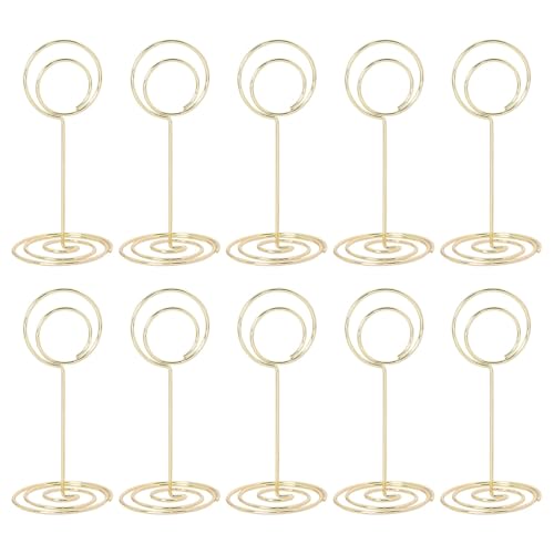 Tischkartenhalter aus Draht, Tischnummernhalter, Bildständer, Memo-Klammer für Fotos, Lebensmittel, Schilder, Memos, Notizen, Hochzeit, Tischdekoration, 10 Stück Tischkartenhalter aus Draht, Tischnummernhalter, Bildständer, Memo-Klammer für Fotos, Lebensmittel, Schilder, Memos, Notizen, Hochzeit, Tischdekoration, 10 Stück von BCIOUS