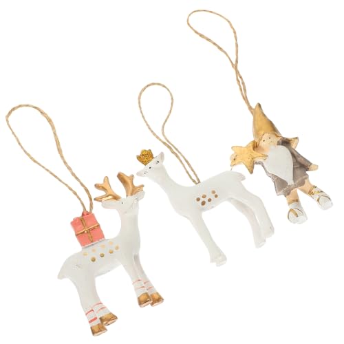 BCOATH 1 Satz Weihnachtsbaum hängende Ornamente weihnachtsdeko Weihnachts Figuren Reindeer weinachtsgeschenke dekoweihnachten Hirsch-Hängedekoration hängende Weihnachtsverzierung Harz von BCOATH