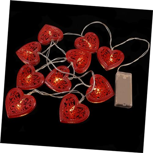 BCOATH 1 Satz liebe Lichterkette dekoratives Innenlicht Hochzeit Herz LED-Licht bodendeko valtinstaggeschenke hochzeitsdeko romantische Dekolampe dekorative Schmucklampe Schmiedeeisen rot von BCOATH