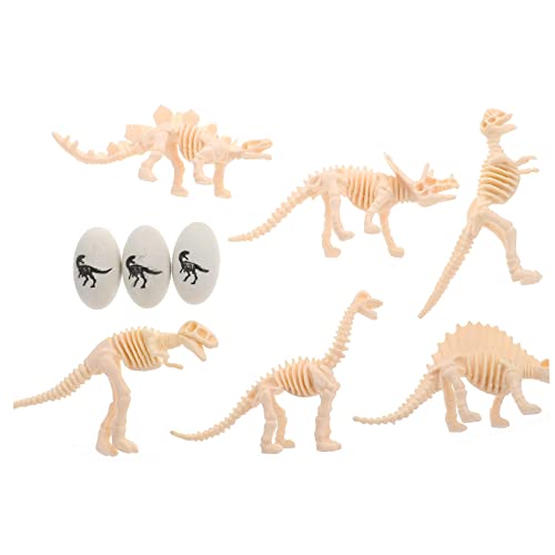 BCOATH 1 Set Dinosaurier Skelettmodelle Mit 18 Dinosaurier Figuren Und 9 Dinosaurier Eiern Für Kuchen Dekorationen Realistische Dino Modelle Für Kindergeburtstag Und Bastelprojekte von BCOATH