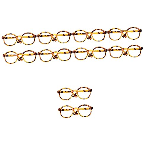 BCOATH Brille 10 Puppenbrille Mini- Zum Basteln Verkleidet Brille Mini-Brille Für Puppen Haustier Puppenhausbrille -Brille Puppen-anziehset Plastik von BCOATH