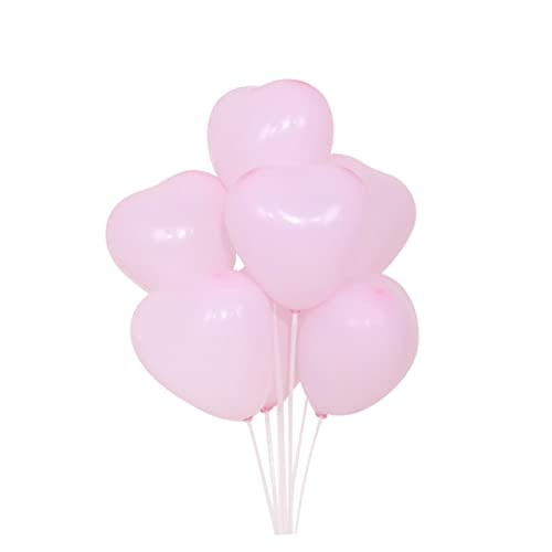 BCOATH 100 Stück Rosa Latex Herzballons Für Romantische Dekoration Hochzeitshintergrund Und Party Accessoires Perfekt Für Hochzeiten Verlobungen Und Jubiläen von BCOATH