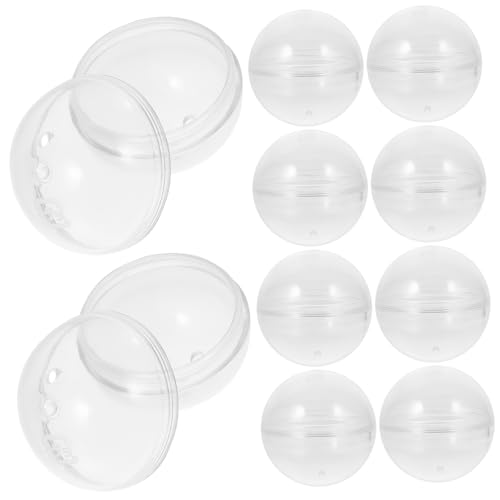 BCOATH 10st Gacha-schale Befüllbare Runde Kugeln Leere Kapselbälle Aufbewahrung Von Kapseln Leerer Ball Für Party Befüllbare Kugeln Befüllbare Leere Kugeln Spielzeug Transparent Plastik von BCOATH