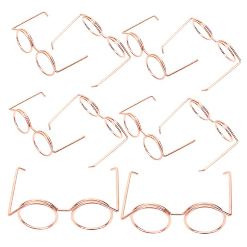 BCOATH 12St Puppenbrille Puppen Kleidung Puppen Klamotten Brille zum Anziehen der Lesebrille für Puppen Schwarze Babypuppe schnapsgläser Puppengläser zum Basteln Mini-Brille Metall von BCOATH