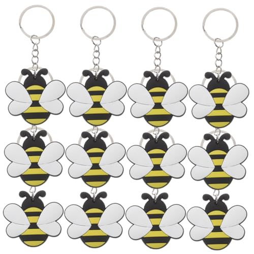 BCOATH 12St süße schlüsselanhänger car decoration Cartoon Biene Schlüsselanhänger Schlüsselanhänger-Anhänger Schlüsselanhänger mit Cartoon-Bienen-Anhänger Kreativer Schlüsselanhänger PVC von BCOATH