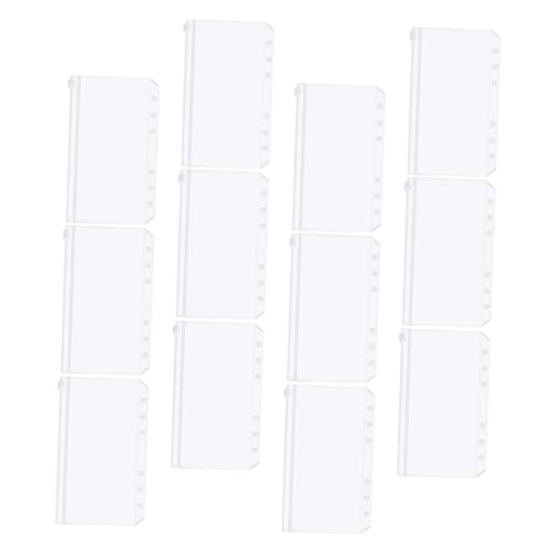 BCOATH Zipper Beutel 12er Set Binder Mit Reißverschluss Wasserdichte Pvc Dokumentenaufbewahrung Für Organisieren Und Sortieren 6 Loch Ablagepouches Für Und Quittungen von BCOATH