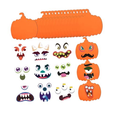 BCOATH 16 Blätter Kürbis- -Aufkleber Halloween-Gesicht Halloween-Kürbis-Ausschnitte Halloween Aufkleber Halloween Sticker Kürbisaufkleber Halloween-Aufkleber für Kinder von BCOATH