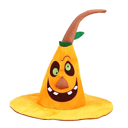 BCOATH 1Stk Halloween-Zauberhut Lustiger Bühnenhut Halloween-Parodie-Kappe Halloween-Hut Erwachsener Hut halloween hut halloween kleidung Cosplay-Kappe Cosplay-Kostüm Samtstoff Orange von BCOATH