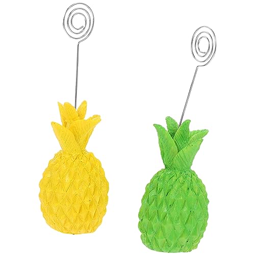 BCOATH 2 Stücke Interessante Mini Ananas-form-foto-halter-adorable Harz-anmerkungs-clips von BCOATH