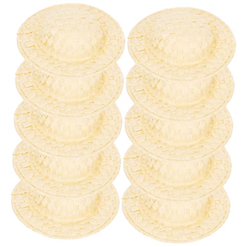 BCOATH 20pcs Mini Gewebte Puppenhut Mini Papierhut DIY Weeving Bray Hat -Ornamente von BCOATH