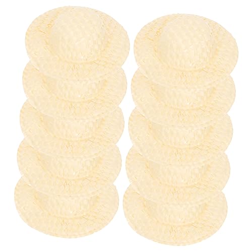 BCOATH 20pcs Mini Gewebte Puppenhut Mini Papierhut DIY Weeving Bray Hat -Ornamente von BCOATH