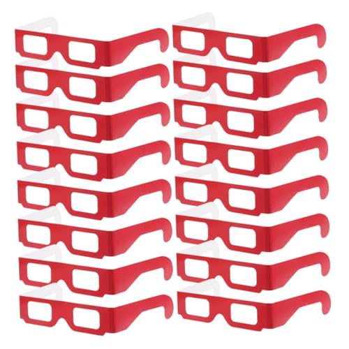 BCOATH 20st Feuerwerksgläser Gläser Für Die Weihnachtsfeier Weihnachtsbrillengestelle Partybrille Kreative Lustige Brillen Süße Brille Weihnachtskostüm Brillen Kreative Brillen Papier Rot von BCOATH