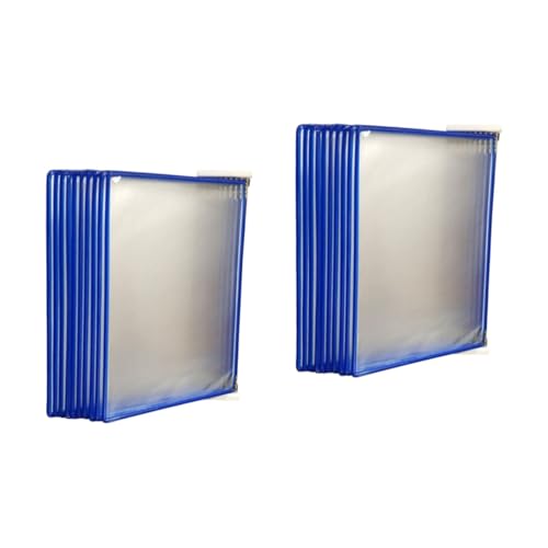 BCOATH 2St an der Wand befestigter Aktenordner Ordnerhalter für die Wand Aktentasche zur Wandmontage hanging file folders unterlagen organizer Dokumentenorganisator Aktenhalter PVC Blue von BCOATH