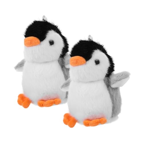 BCOATH 2st Pinguin- -anhänger Süßer Schlüsselanhänger Rucksack-tiere-anhänger Gefüllte Schlüsselanhänger Pinguin Stofftier Pinguin-gastgeschenke Tier-geldbörsen-anhänger Plüsch von BCOATH