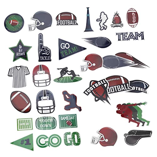 BCOATH 30 Blätter Fußball-Aufkleber Handy Sticker Sticker Scrapbooking-Rugby-Aufkleber Ästhetische Aufkleber aus Vinyl Kinder fußball Kinderfußball Sportaufkleber PVC von BCOATH