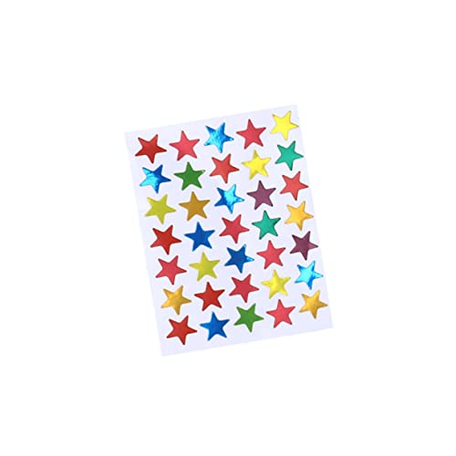 BCOATH 30 Blatt Selbstklebende Sternaufkleber Gold Silber Und Bunt Glänzende Sticker Für Basteln Dekoration Und Scrapbooking Ideal Für Kinderzimmer Und Kreative Projekte von BCOATH