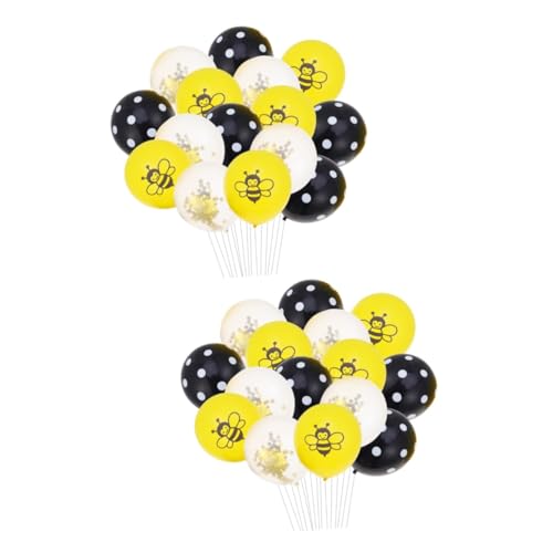 BCOATH 30 Stück 12 Bienenballons wand polsterung living room decoration balongas Ballons mit Pailletten zum Geburtstag Bienenanzüge Bausatz für Partyballons Zubehör für Partydekoration von BCOATH