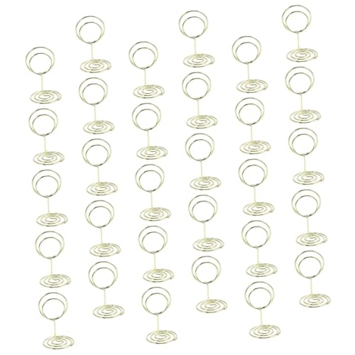 BCOATH 30 Stück Metall Bildhalter Clips Tischkartenständer Für Schreibtisch Tischnummernhalter Für Events Hochzeiten Und Büros Stabile Metallkonstruktion Elegantes Design von BCOATH