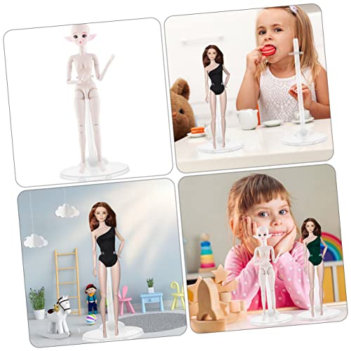 BCOATH 36 STK Puppenständer Figure Stand puppenzubehör Puppenaufsteller Zubehör für Mädchenpuppen klare Rahmen Mini Spielzeug Ständerhalter für Puppen Puppengestelle Plastik Transparent von BCOATH