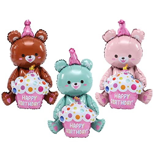 BCOATH 3St Ballon Kuchen verzieren Geschlecht offenbaren Dekoration Kuchendekorationen kinder party kinderparty balongas spielzeug Partygeschenke Partydekorationen Aluminiumfolie Colorful von BCOATH