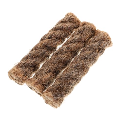 BCOATH 3St Zündschnur Grill zubehör Camping zubehör Jute Seil Outdoor Feuerstarter Jute Schnur Juteseil Notfall-Anhängerseil wasserdichte Streichhölzer Starkes Seil Hanfseil Light Brown von BCOATH