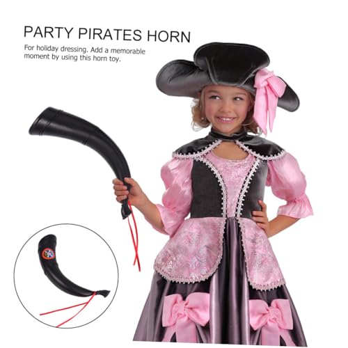 BCOATH 4 Stück Halloween-piratenhorn Requisiten Zum Verkleiden Von Piraten Halloween-signalhorn-spielzeug Draußen Kinderspielzeug Piratenkostüm Für Kinder Klingendes Horn Plastik von BCOATH