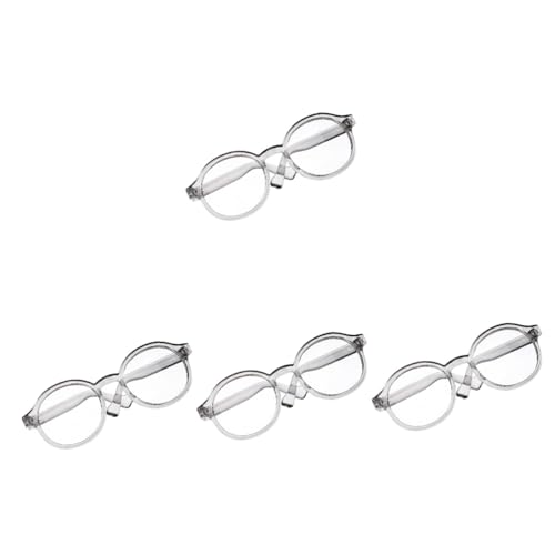 BCOATH 4 Stück Puppenbrille Mini-Lesebrille Mini-Sonnenbrille Zum Basteln Puppe Verkleidet Brille Kinder Mini-Spielzeug Brillen Zum Anziehen Der Puppe Brille Für Kinder Bjd-Puppen Plastik von BCOATH