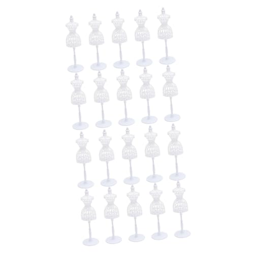 BCOATH 40 STK Kreative Schaufensterpuppe Puppenkörper Stehen Schaufensterpuppen Puppennähform Puppenhauszubehör Mannequin-Torso Puppenschaufensterpuppe Manikanequin-körper Mini Klein Weiß von BCOATH