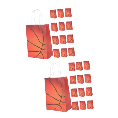 BCOATH 48 Stk Basketball-partygeschenktüte Papiertüten Geschenktüte Mittlerer Größe Geschenktüte Groß Dekorative Geschenktüten Große Geschenktüte Tragbare Geschenktüten Weißes Kraftpapier von BCOATH