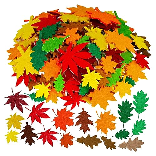 BCOATH 528 Stück Blätter tapetenablöser Wand Sticker wandstickers Felt wanddekoration selber Machen Thanksgiving-Fensteraufkleber Multifunktions-Fensteraufkleber Fenster Zubehör gefühlt von BCOATH