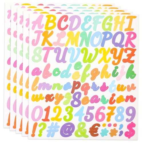 BCOATH 5St DIY-Aufkleber personalisierte Sticker personalisierte Aufkleber Buchstaben Sticker Letter Stickers Nummernaufkleber Zahlenaufkleber für Scrapbook Selbstklebende Aufkleber von BCOATH