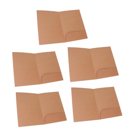 BCOATH 5St Mappe Papierordner Ablageordner Dateiordner Büroorganisator braune Umschläge Einzeltaschen-Aktenordner Einzeltaschen-Aktenhalter Einzeltasche für Aktenordner Kraftpapier Brown von BCOATH