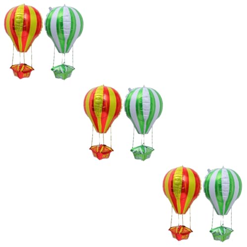 BCOATH 6 Stk Ballon raumdeko balloons balongas balons luftbalondeko geburtstagsdekoration Fallschirm Spielzeug heiße Luft schmetterling party dekorationen Aluminiumfolie Green von BCOATH