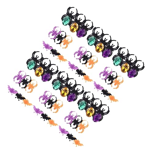 BCOATH 60 Stk Halloween-Dekorative Ringe Edelsteinringe Halloween-Ringe kinder spielset halloween costume halloween kleidung Spielzeug Fingerschmuck für Halloween lustiger Plastikring von BCOATH