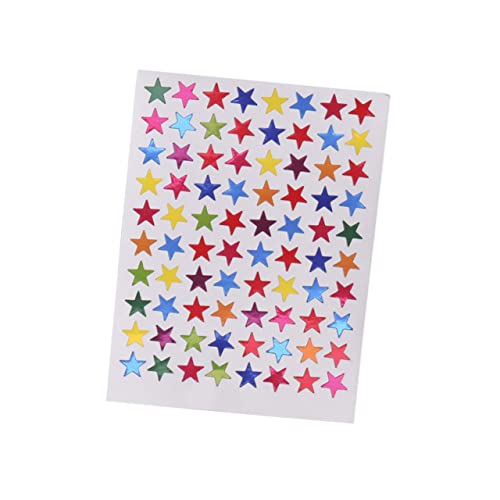 BCOATH 6er Set 1cm Selbstklebende Farbige Glitzerstern Aufkleber Für Schülerbelohnungen Und Lehrermaterialien Bunte Stern Sticker Für Kreative Bastelprojekte Und Schulbedarf von BCOATH