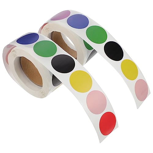 BCOATH Bunte Etikettenaufkleber Selbstklebende Dots 8 Farben Pro Rolle Dekorative Aufkleber Für Basteln Und Etikettierung von BCOATH