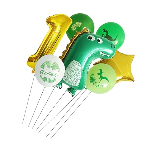 BCOATH Dinosaurier-Ballon dinozug dinosaurs luftballone Cartoon-Ballons Geburtstag Luftballons zahlen luftballon Zahlenballons dekorative Geburtstagsballons Partyballons Aluminiumfolie von BCOATH