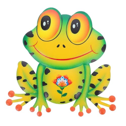 BCOATH Eisen-frosch-wandkunst-ornament, Metall-frosch-wandskulptur, Frosch-yard-, Metall-frosch-garten-ornament, Frosch-dekorationen, Metall-tier-wand-kunst-dekoration von BCOATH