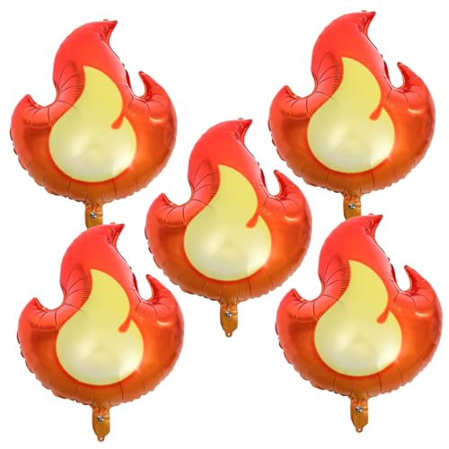 BCOATH Luftballons Kindergeburtstag Flammen Partyballons Feuerwehrauto Dekorative Zum Luftballons Geburtstagsparty Feuerwehrmann Geburtstag Flammenballons Aufblasbare Dekorationen Thema Feuer Zubehör von BCOATH