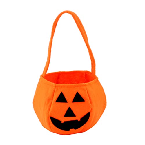 BCOATH Halloween Kürbis Süßigkeitstüte Für Kinder Tragbare Halloween Tasche Für Süßigkeiten Ideal Für Halloween Partys Und Kostüme Halloween Candy Bag Kürbis Design von BCOATH