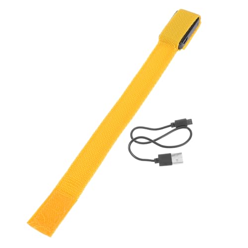 BCOATH LED-Leuchtarmband geführtes Sportarmband glühend Kinder leuchten Armband süßer Wagen LED-Armband Kletter Armband wiederaufladbare LED-Armbänder blinkende Armbänder Stoff Yellow von BCOATH