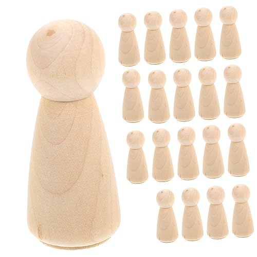 BCOATH Puppendolls Unbemalte Holzfiguren Für DIY Bastelprojekte Mini Holzfiguren Für Kreative Wohnaccessoires Und Dekoration Perfekte Peg People Für Handarbeiten von BCOATH