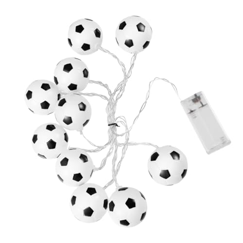 BCOATH Schnur Fußball-lichterketten Feenlicht Feenhafte Lichtdekoration Sternenlicht Mini-laternen Dekorativ Sportdekor Für Jungenschlafzimmer Batterie Lichterkette Mini-fußbälle Plastik von BCOATH