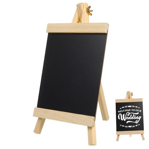 BCOATH Tafel Schilder für Sandwichbretter im Freien Lebensmitteletiketten aus Kreide Hochzeit Zeichen Schilderhalter Staffelei für Hochzeitsschild write board tablettstift Holz Black von BCOATH