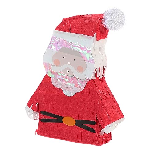 BCOATH Weihnachtspinata Masse Weihnachten Weihnachtsbänder Weihnachtszappeln Baum Weihnachtsmann-partydekorationen Weihnachts-sankt-servietten Süßigkeiten Mini-santa-spielzeug Papier Rot von BCOATH