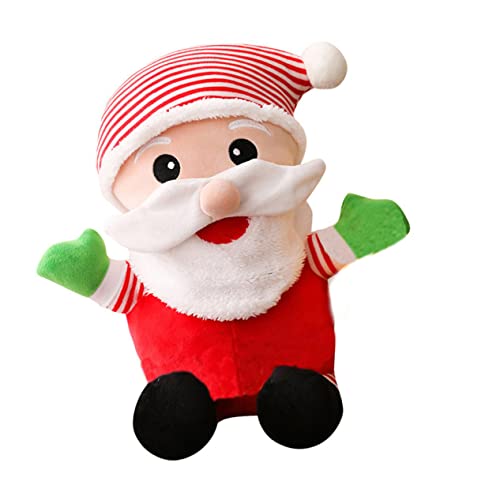 BCOATH Weihnachtspuppe Weihnachtskissen Weihnachtliches Stofftier Weihnachtsmann Plüsch Stofftier Weihnachtsmann-Figur Plüsch-weihnachtsmann-Puppe Plüschtiere Mini-Puppen Plüschstoffe Rot von BCOATH